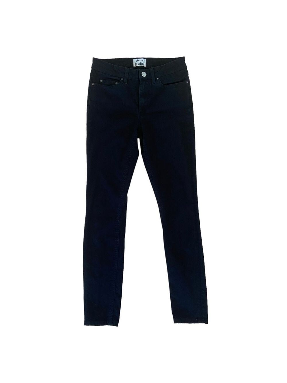 ACNE STUDIOS jeans skin 5 black mid rise skinny black stretchy denim size 25